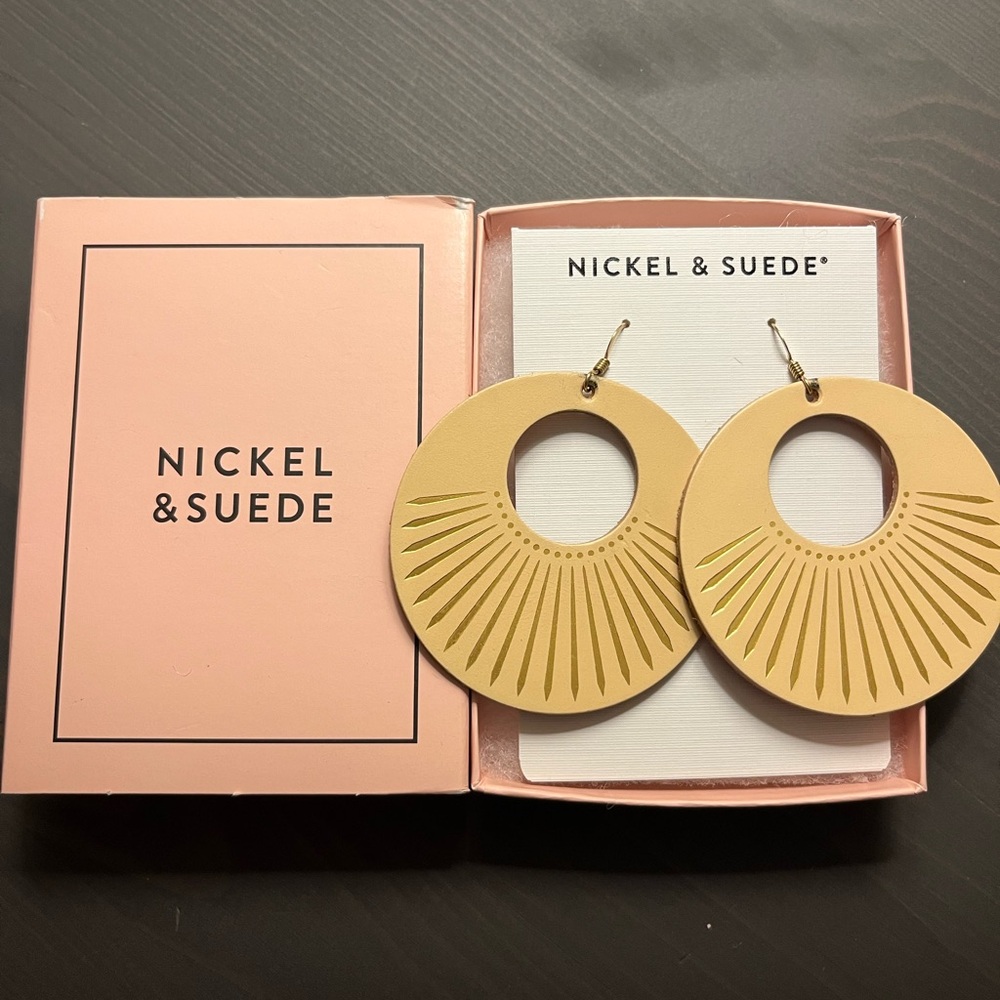 Nickel & Suede Natural Sunbursts - Size M